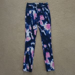 NWOT Reaction Tie Dye High Rise Stretchy Skinny Jeans - Navy/Pink - XL (16)